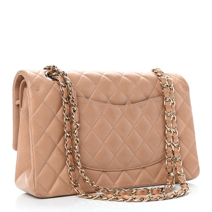 Chanel Lambskin Quilted Medium Double Flap Beige 2 of 5