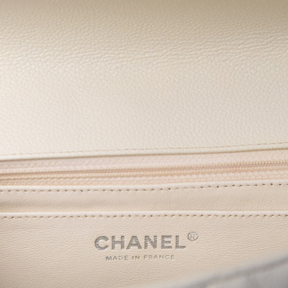 Chanel Caviar Quilted Jumbo Single Flap White 6 of 11
