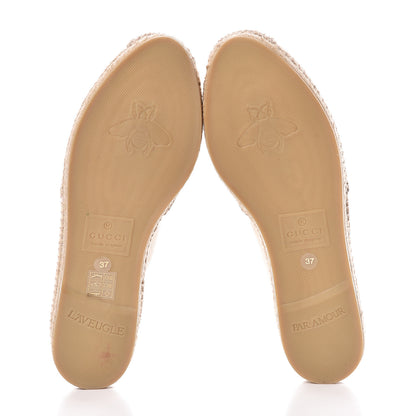 Gucci Canvas Logo Espadrilles 37 Greggio White 5 of 10