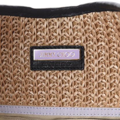 Jimmy Choo Woven Raffia Bali Hobo Taupe 5 of 8