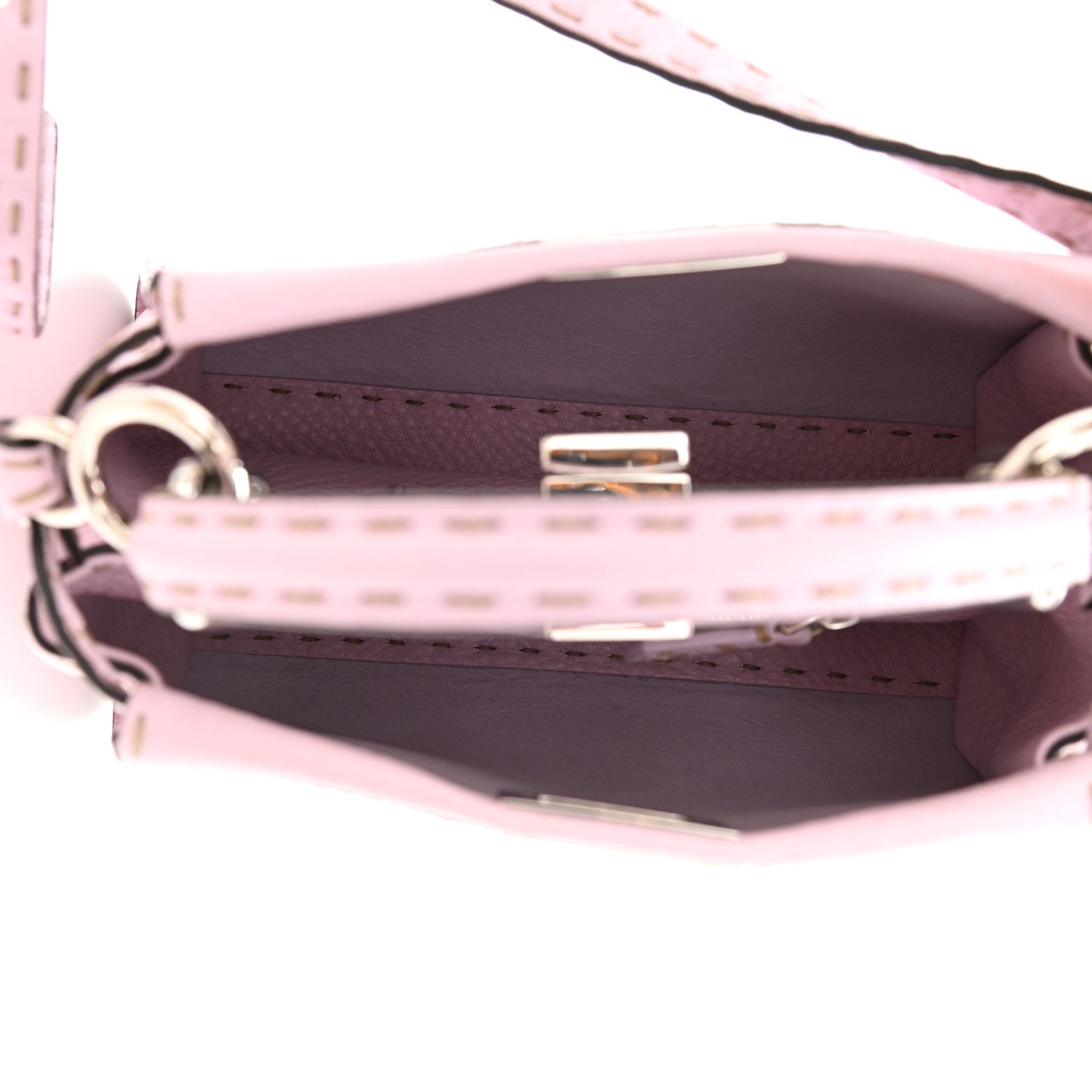 Fendi Cuoio Romano Selleria Mini Peekaboo Iconic Satchel Anemone 5 of 7
