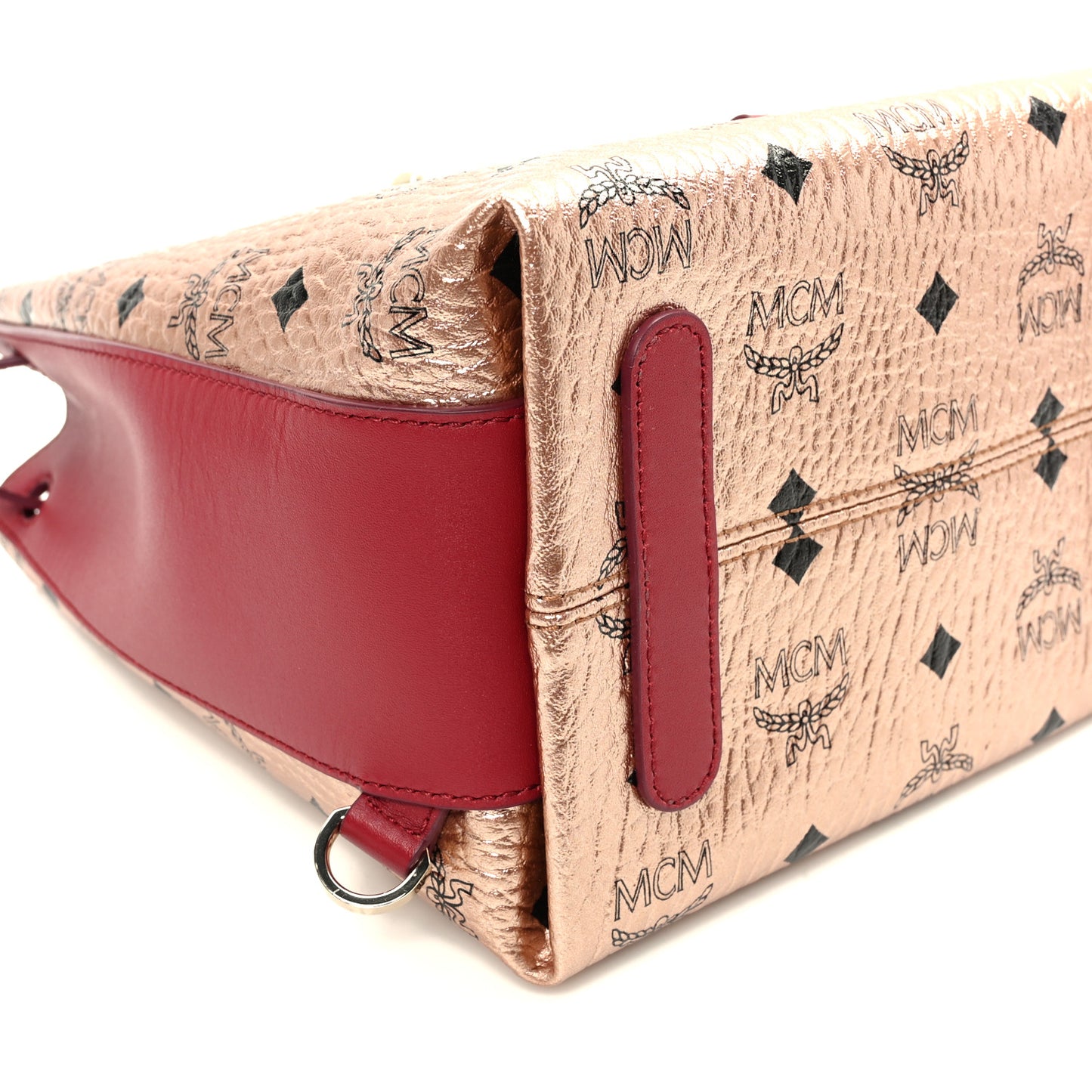 Metallic Visetos Small Essential Backpack Champagne Gold
