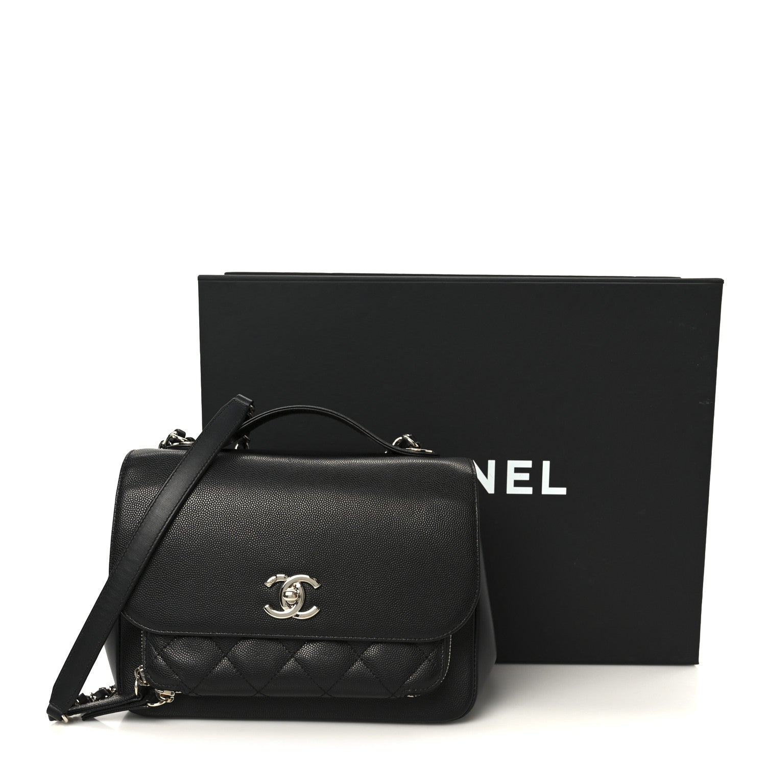 Chanel Caviar Quilted Medium Business Affinity Flap Black 12 of 12