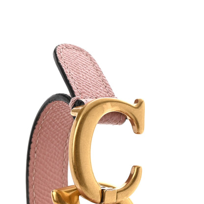 Christian Dior Grained Calfskin Mini Saddle Bag With Strap Pink 11 of 13