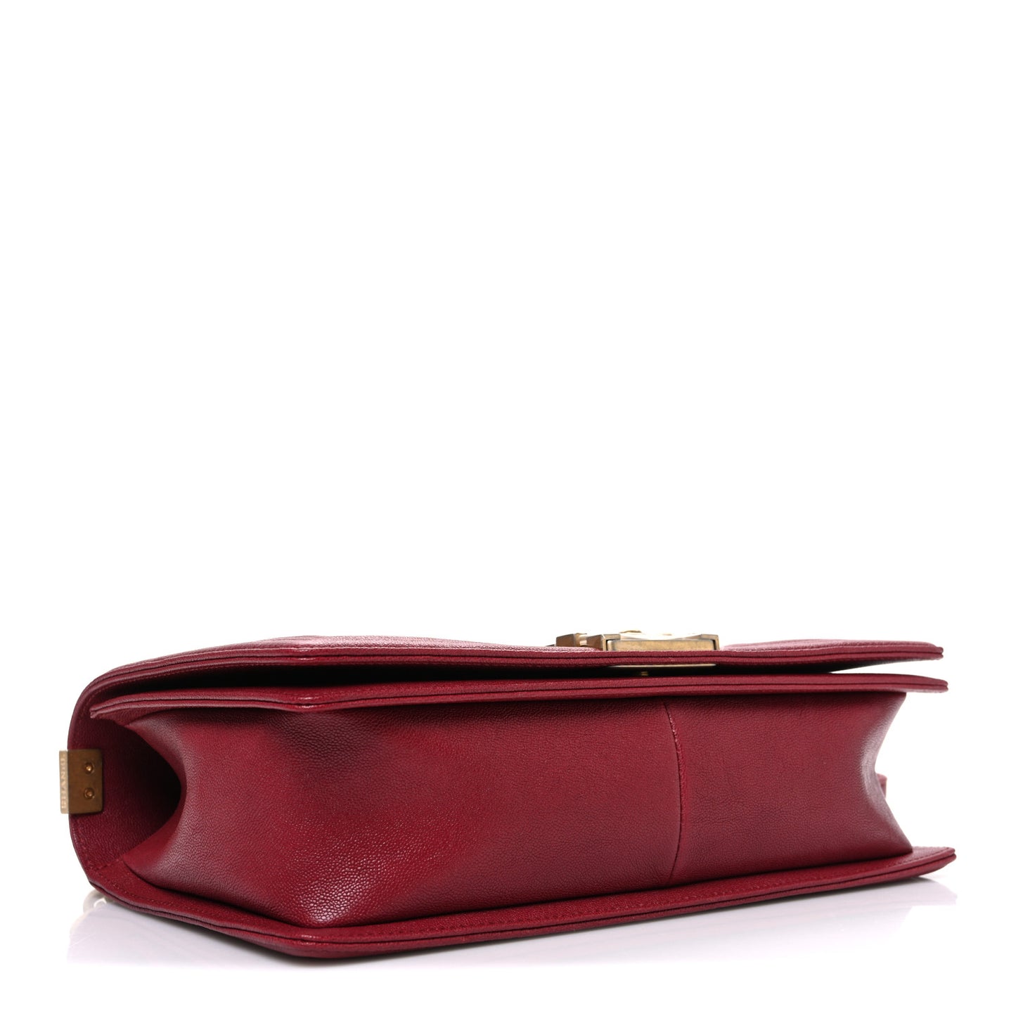 Caviar Chevron Quilted New Medium Boy Flap Red