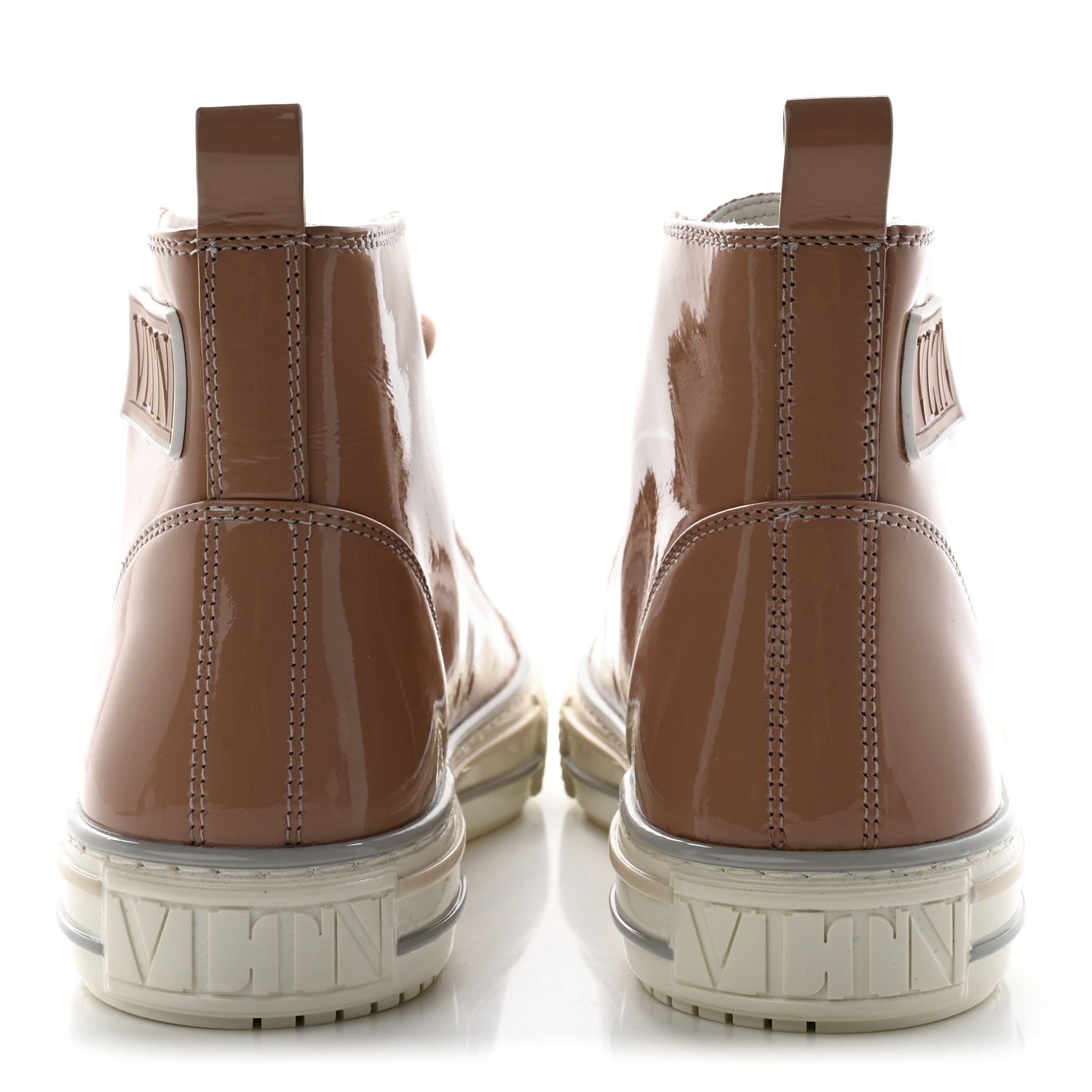 Valentino Garavani Patent Calfskin Womens Giggies High Top Sneakers 40 Rose Cannelle 5 of 12