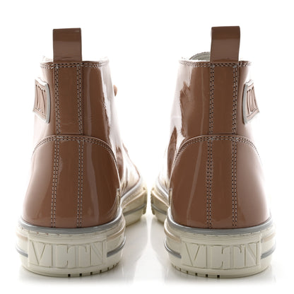 Valentino Garavani Patent Calfskin Womens Giggies High Top Sneakers 40 Rose Cannelle 5 of 12