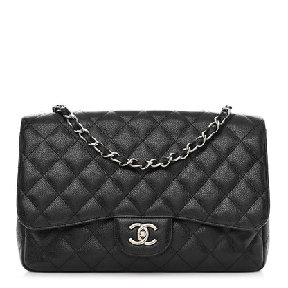 Chanel Caviar Quilted Jumbo Single Flap Black 1 of 14
