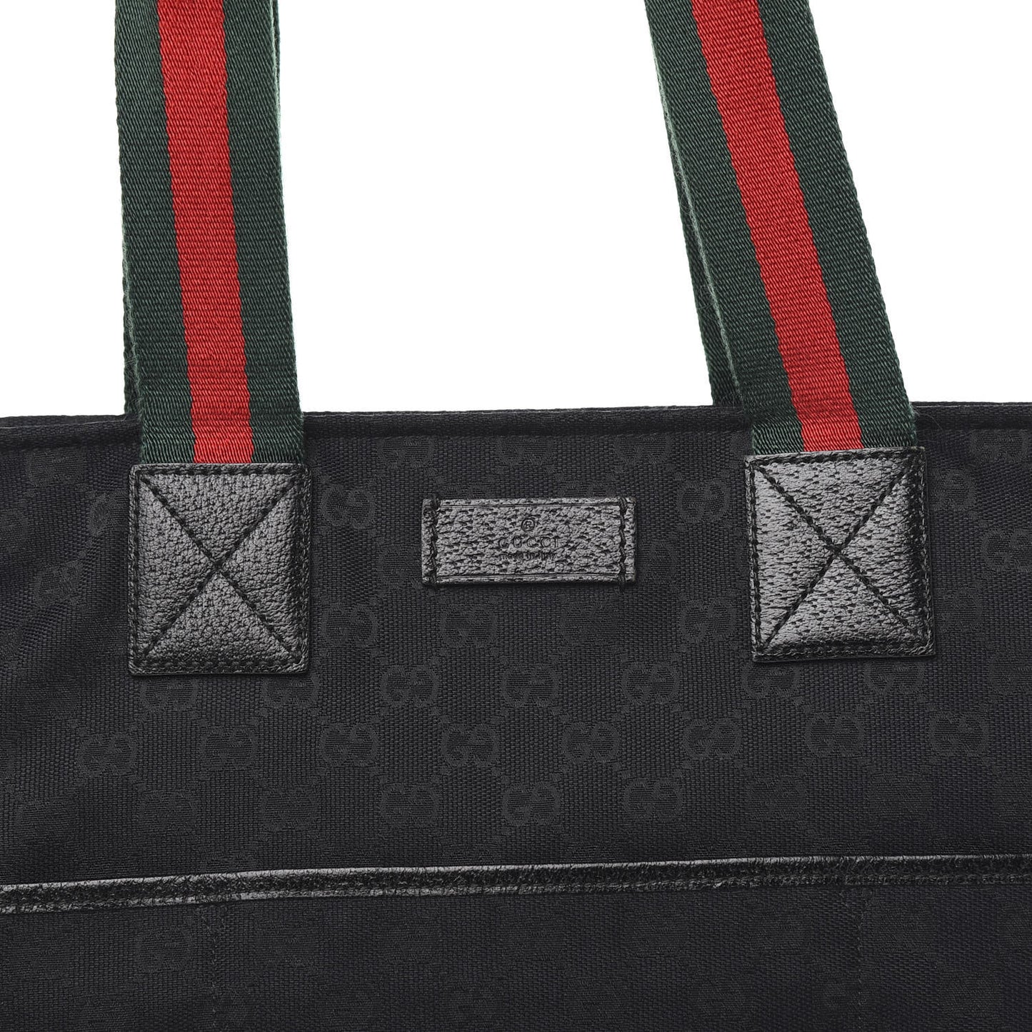 Monogram Web Large Diaper Tote Black