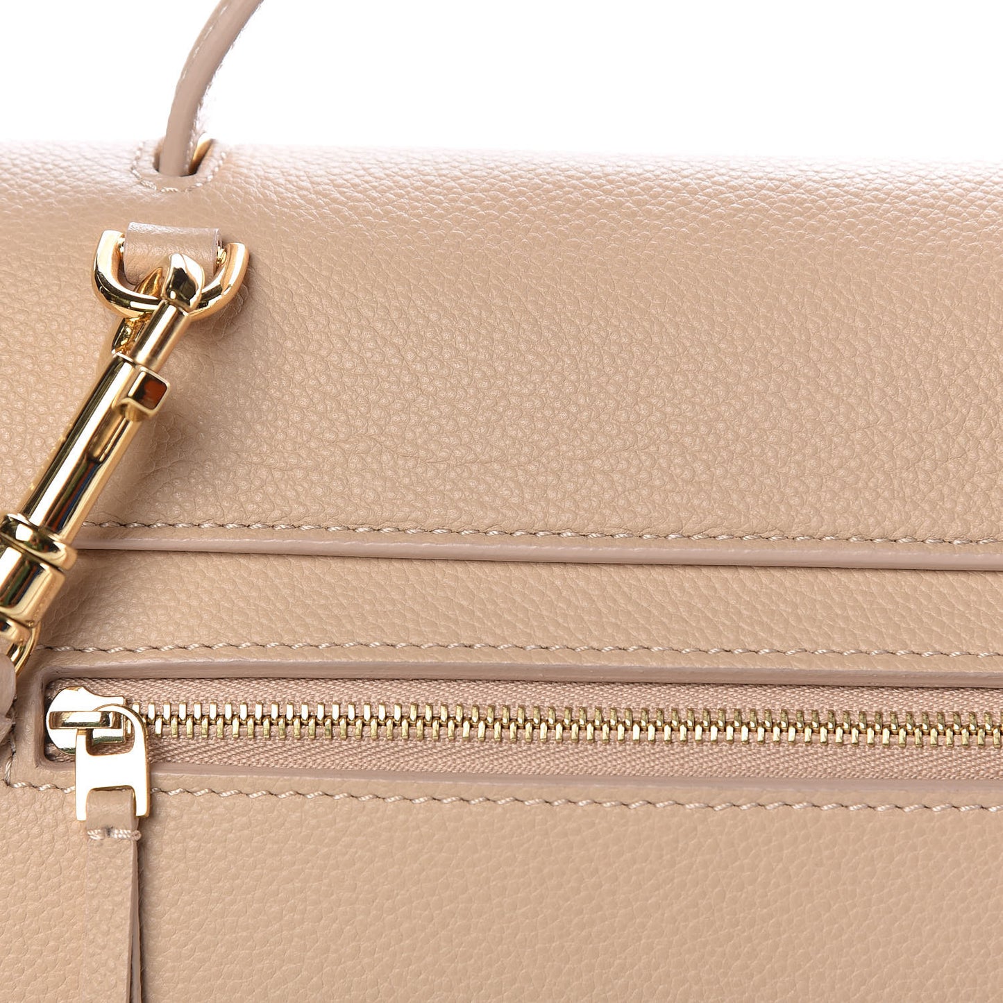 Grained Calfskin Mini Belt Bag Light Taupe