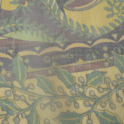 Hermes Mousseline Silk Axis Mundi Shawl 140 8 of 9