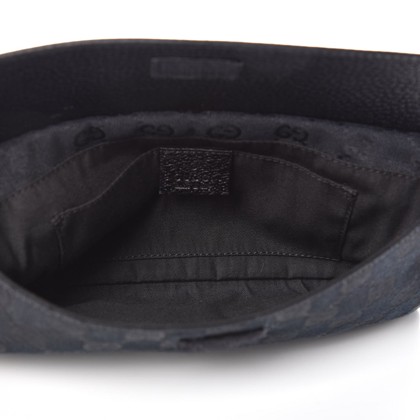 Monogram Web Belt Pouch Bag Black