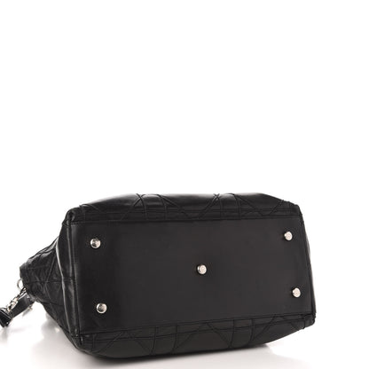 Christian Dior Lambskin Cannage Medium Granville Tote Black 5 of 14
