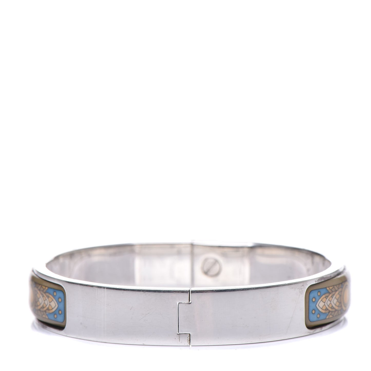 Sterling Silver Enamel Narrow Loquet Bracelet