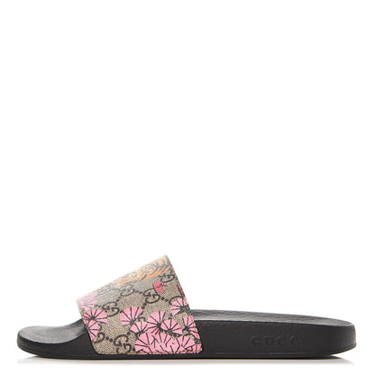 Gucci GG Supreme Monogram Bengal Slide Sandals 39 Beige Pink 1 of 8