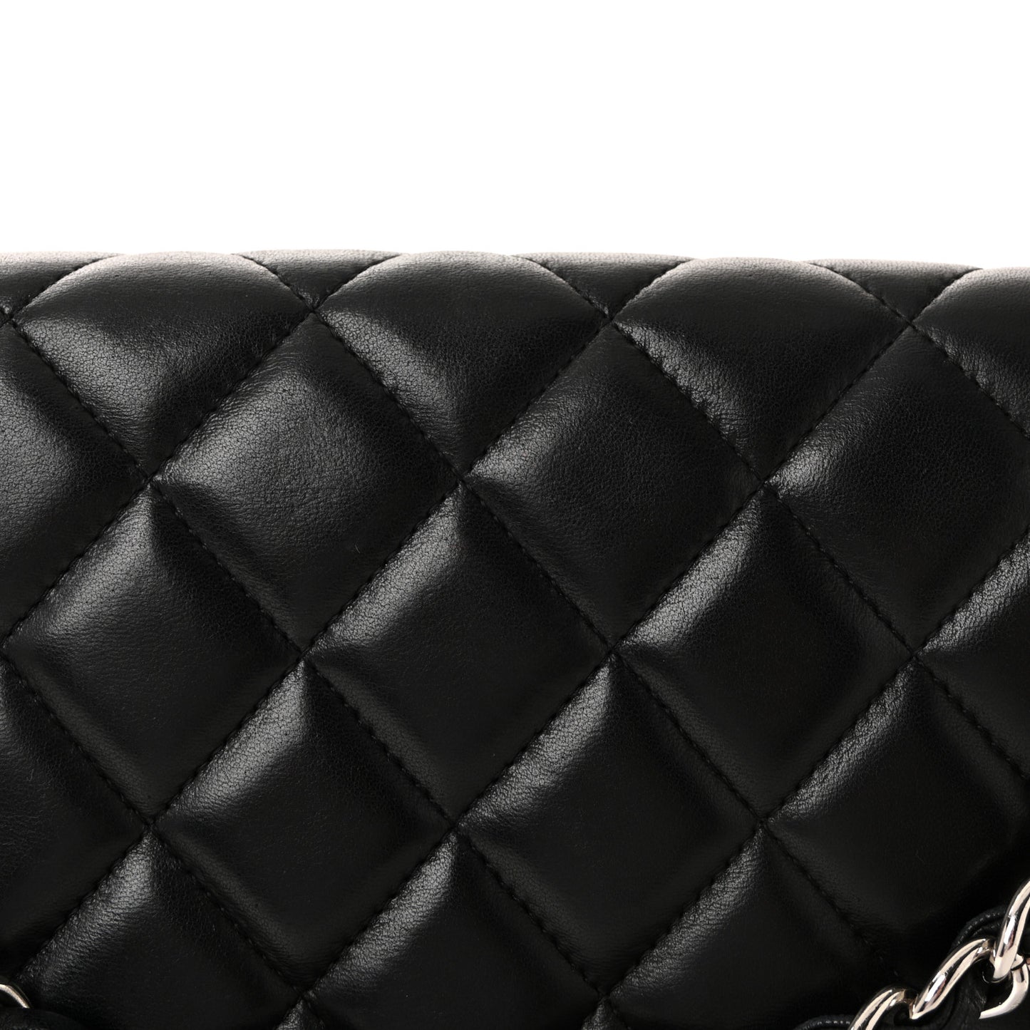 Lambskin Quilted Maxi Single Flap Black
