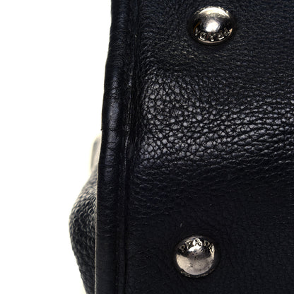 Prada Vitello Daino Top Handle Tote Black 28 of 39