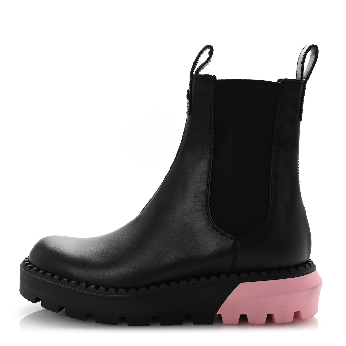 Calfskin Interlocking G Bicolor Chelsea Ankle Boots 39 Black Pink