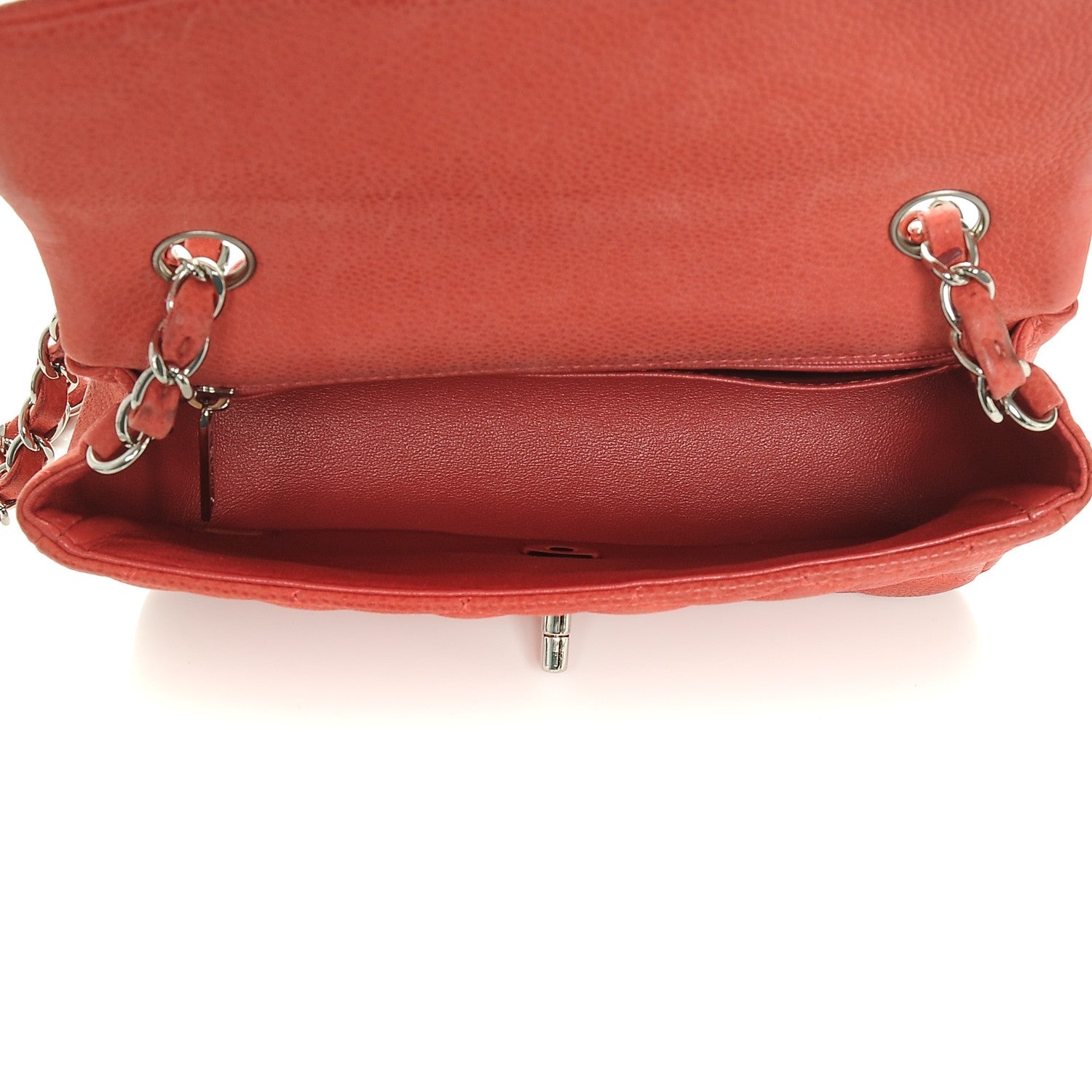Chanel Caviar Quilted Mini Rectangular Flap Coral 5 of 12