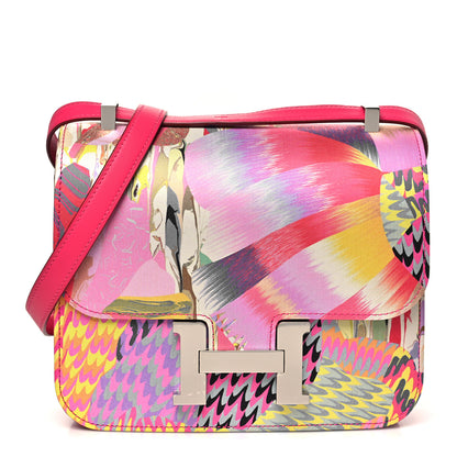 Hermes Swift Silk Marble Printed Constance 24 Rose Azalee Rose Mexico 1 of 11