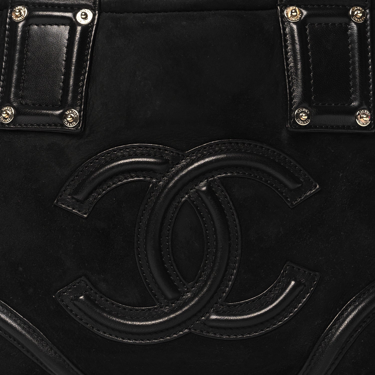 Chanel Suede Sparkling Winter Tote Black 8 of 10