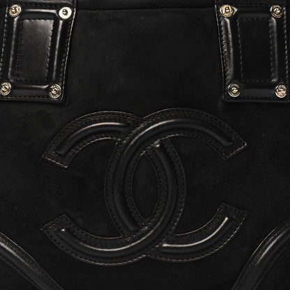Chanel Suede Sparkling Winter Tote Black 8 of 10