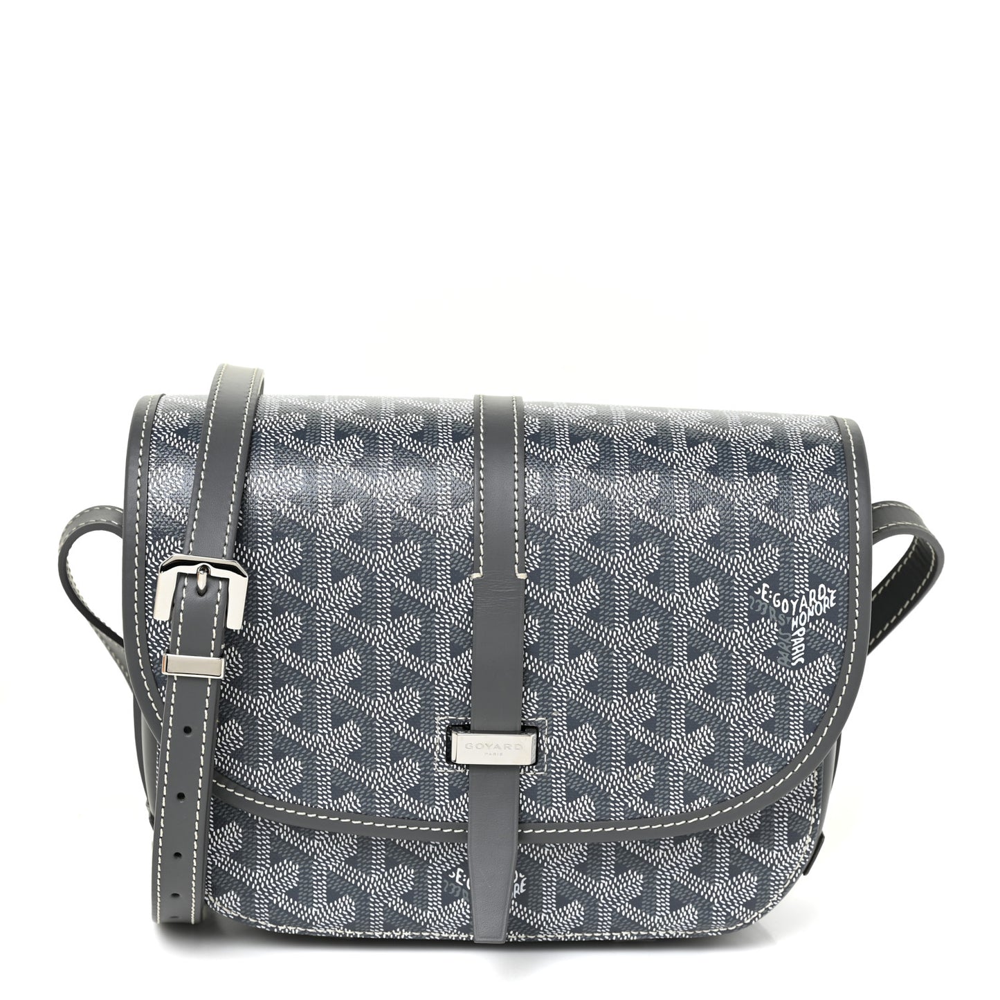 Goyardine Belvedere II PM Messenger Bag Gray