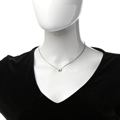 Hermes Lacquered Palladium Mini Pop H Pendant Necklace White 2 of 8