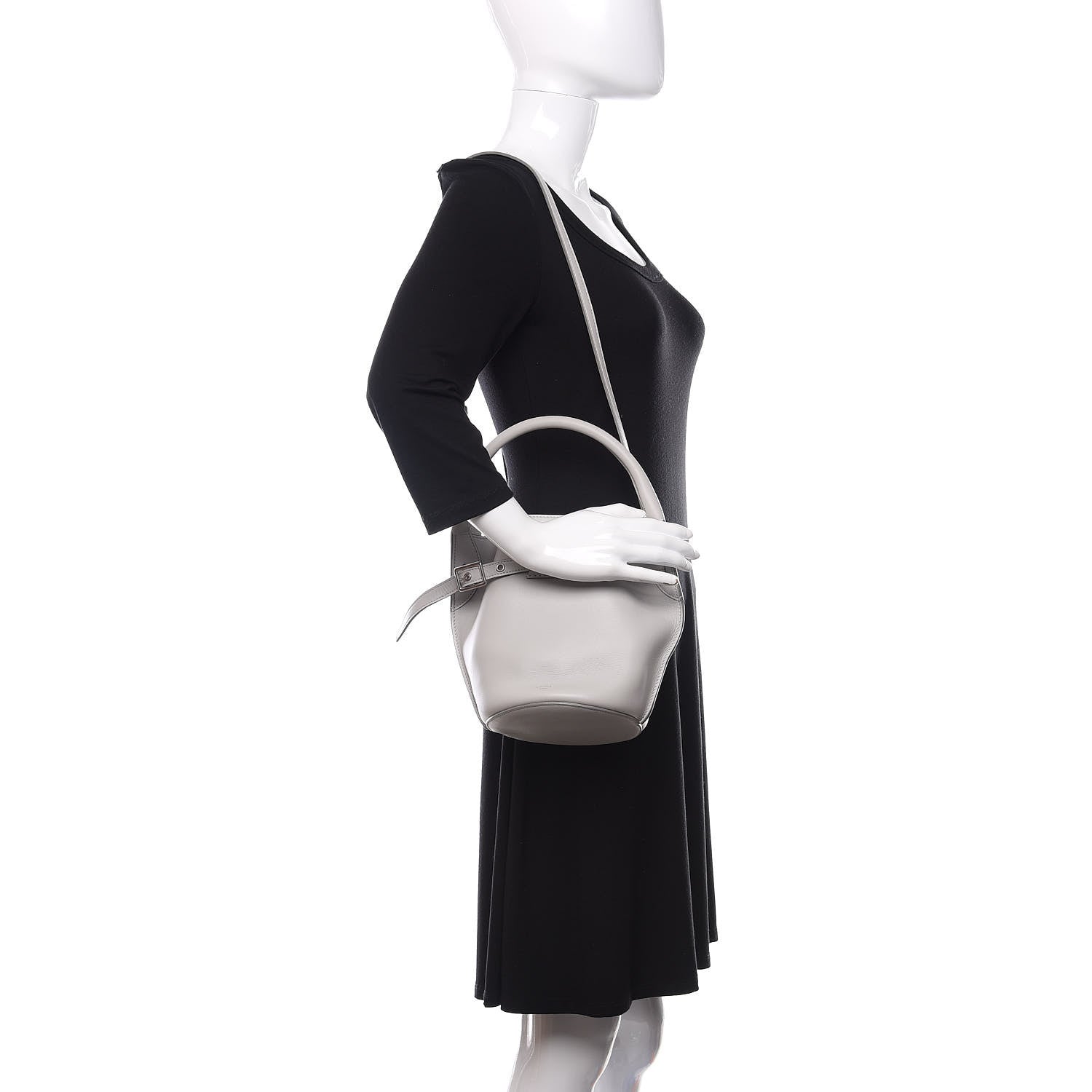 Celine Smooth Calfskin Nano Big Bag Bucket Light Grey 2 of 11