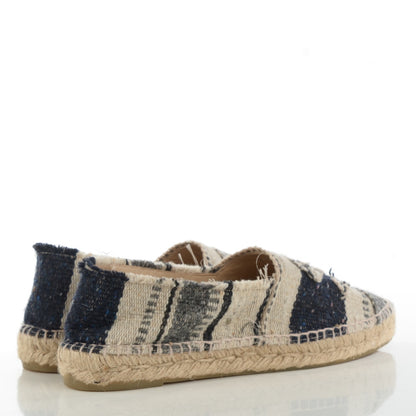 Chanel Toile Striped Espadrilles 41 Beige 5 of 11