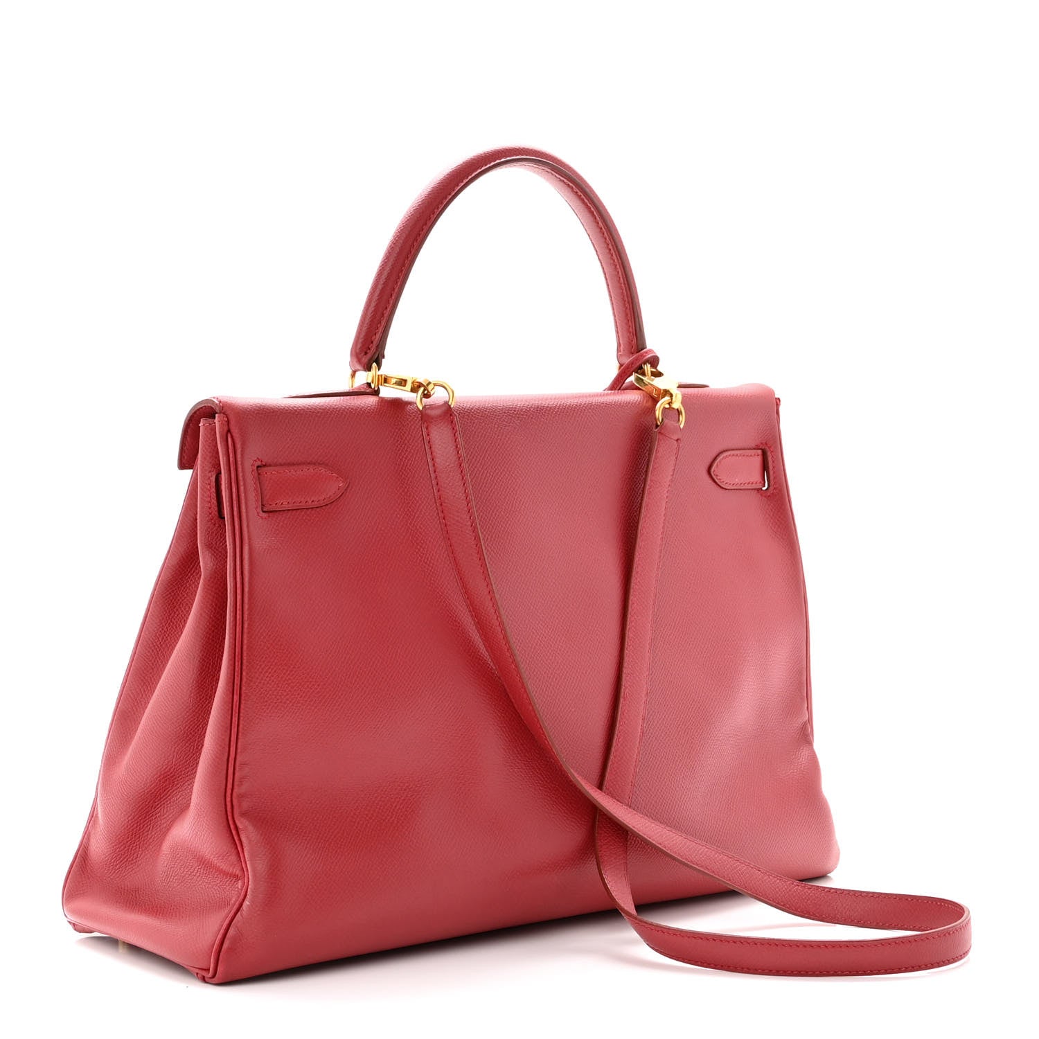 Hermes Courchevel Kelly Retourne 35 Rouge Vif 3 of 13