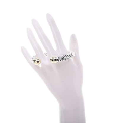 David Yurman Sterling Silver 14K Yellow Gold 10mm Cable Classics Bracelet 2 of 5