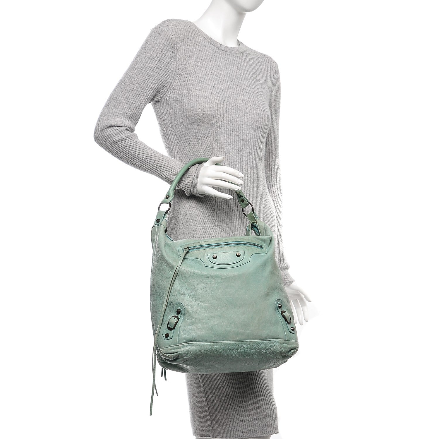 Balenciaga Agneau Classic Hardware Day Hobo Maldives 2 of 9