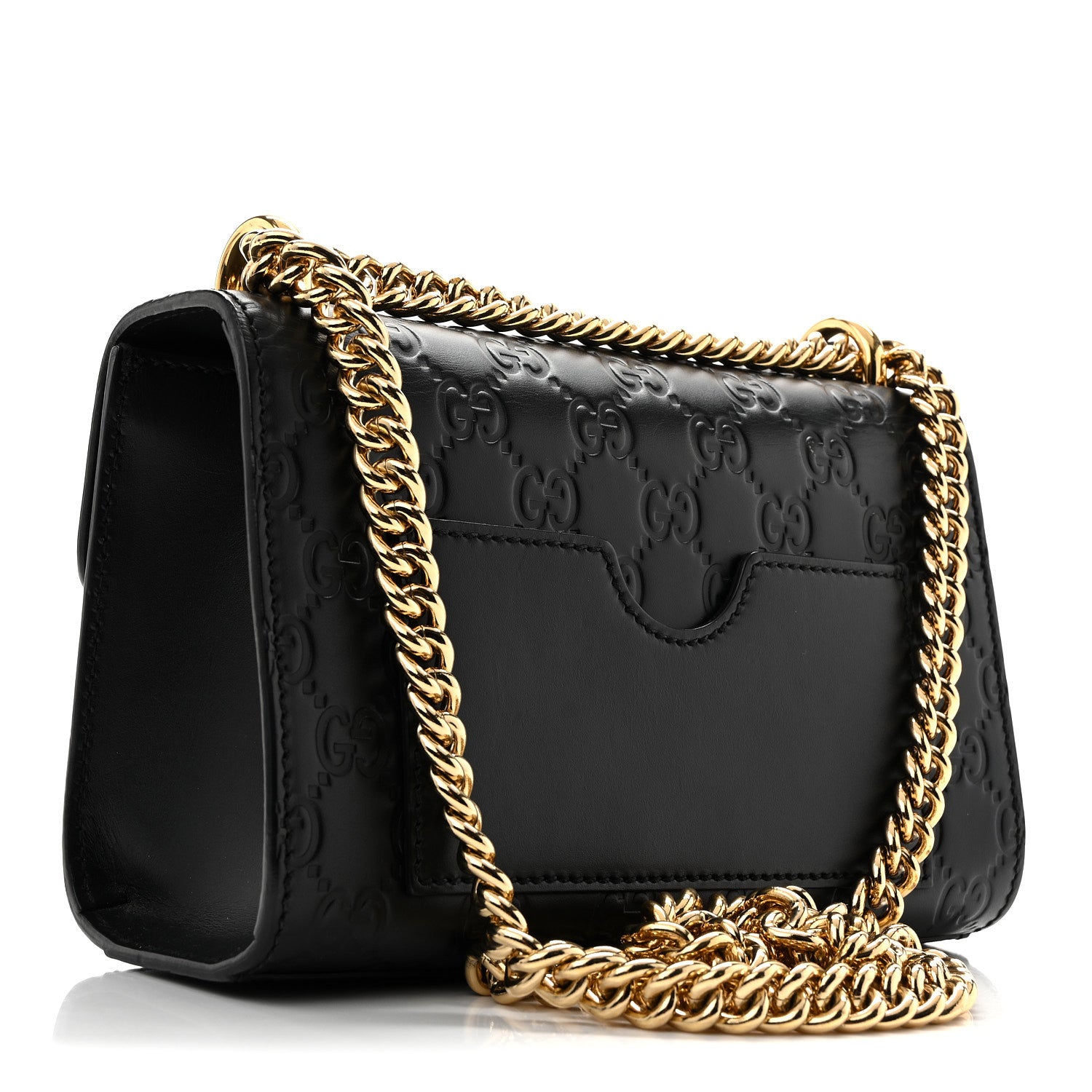 Gucci Guccissima Small Padlock Shoulder Bag Black 3 of 12