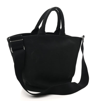 Prada Canapa Small Shopping Tote Black 4 of 10