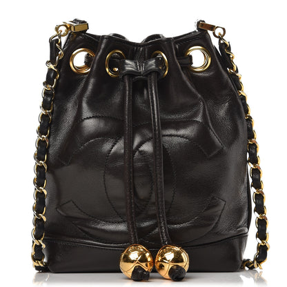 Chanel Lambskin CC Drawstring Bag Black 1 of 8