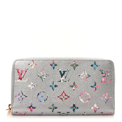 Louis Vuitton Metallic Monogram LV Garden Zippy Wallet Silver 1 of 8