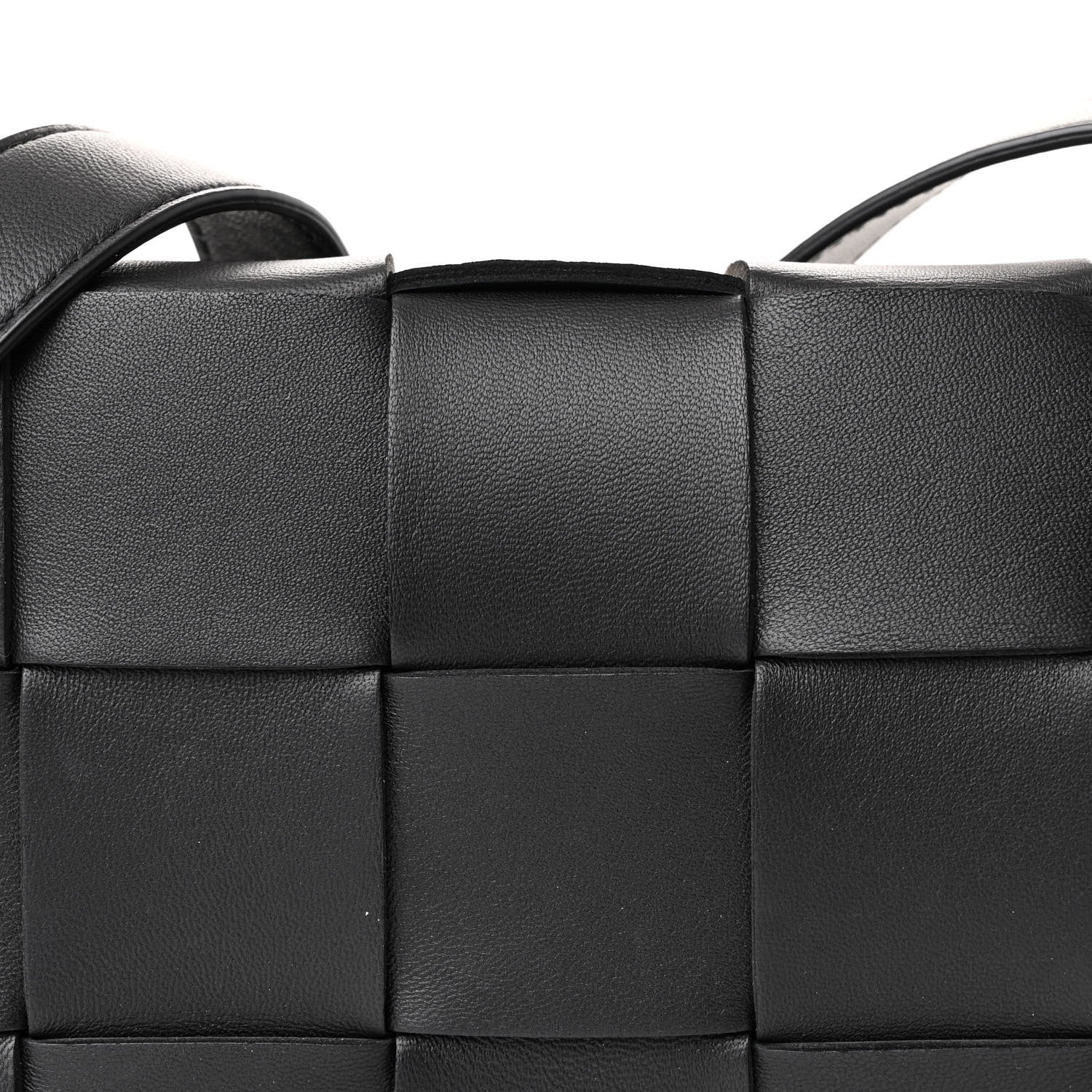 Bottega Veneta Lambskin Maxi Intrecciato Cassette Crossbody Bag Black 8 of 10