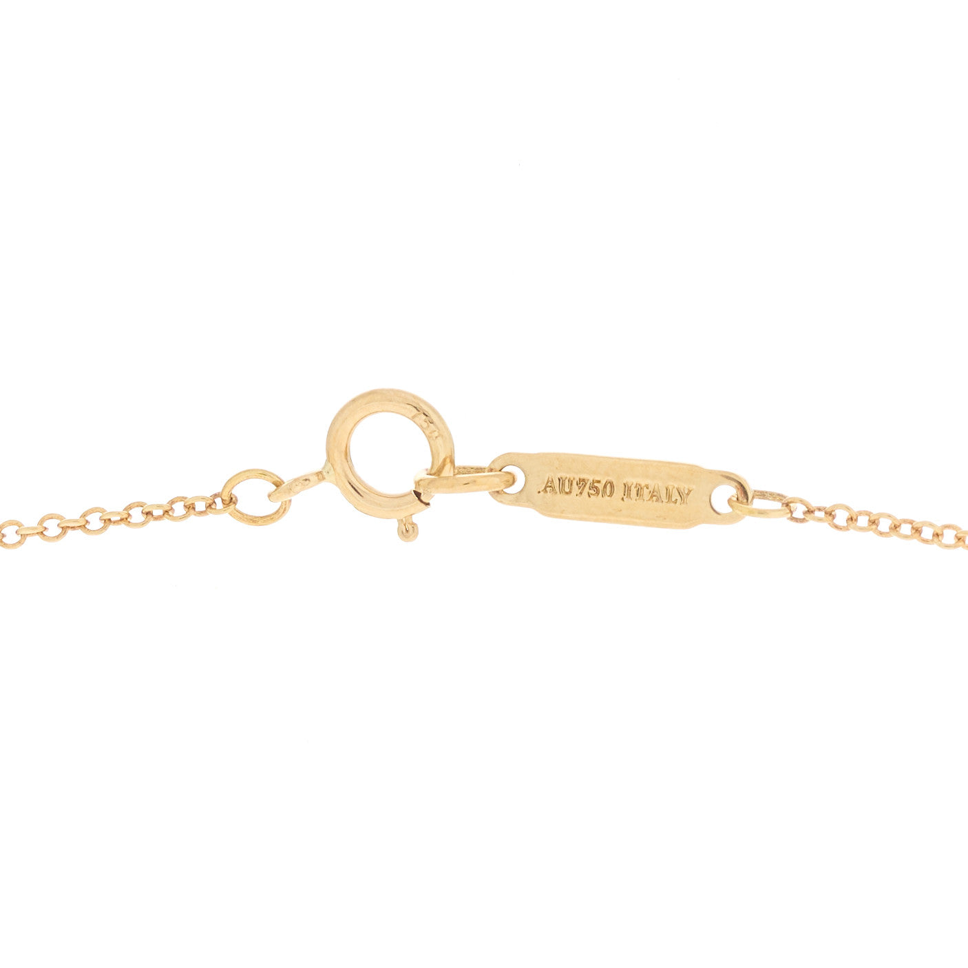 18K Yellow Gold Diamond 1837 Circle Pendant Necklace