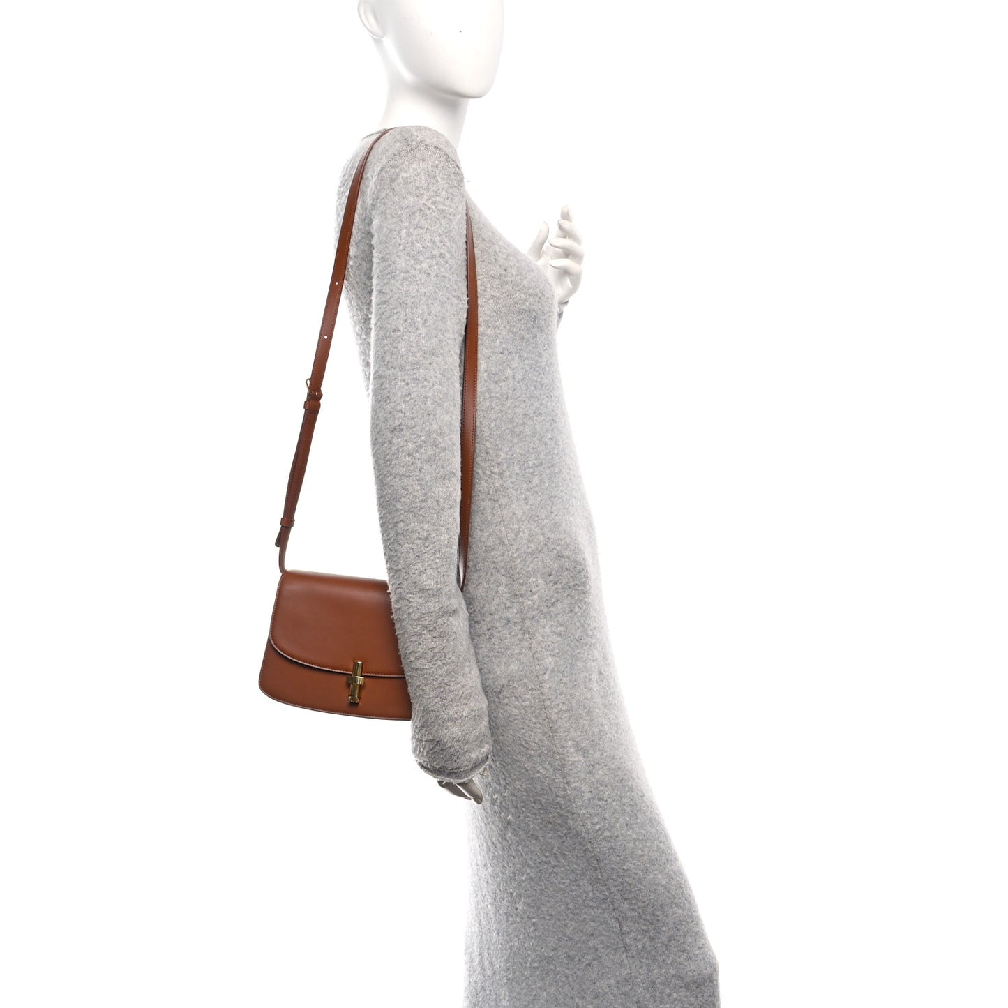 Sleek Calfskin The Sofia 8.75 Crossbody Twany