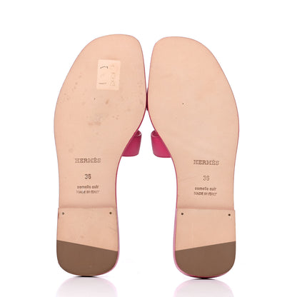 Hermes Epsom Oran Sandals 36 Rouge Azalee 5 of 13