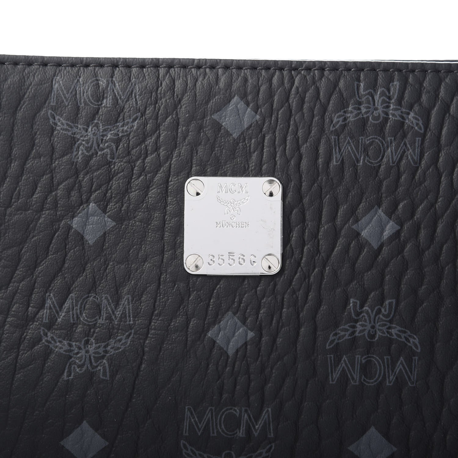 MCM Visetos Zip Pouch Black 8 of 10