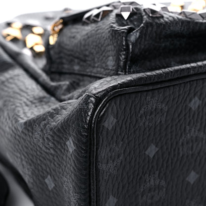 MCM Visetos Studded Medium Stark M Backpack Black 7 of 13