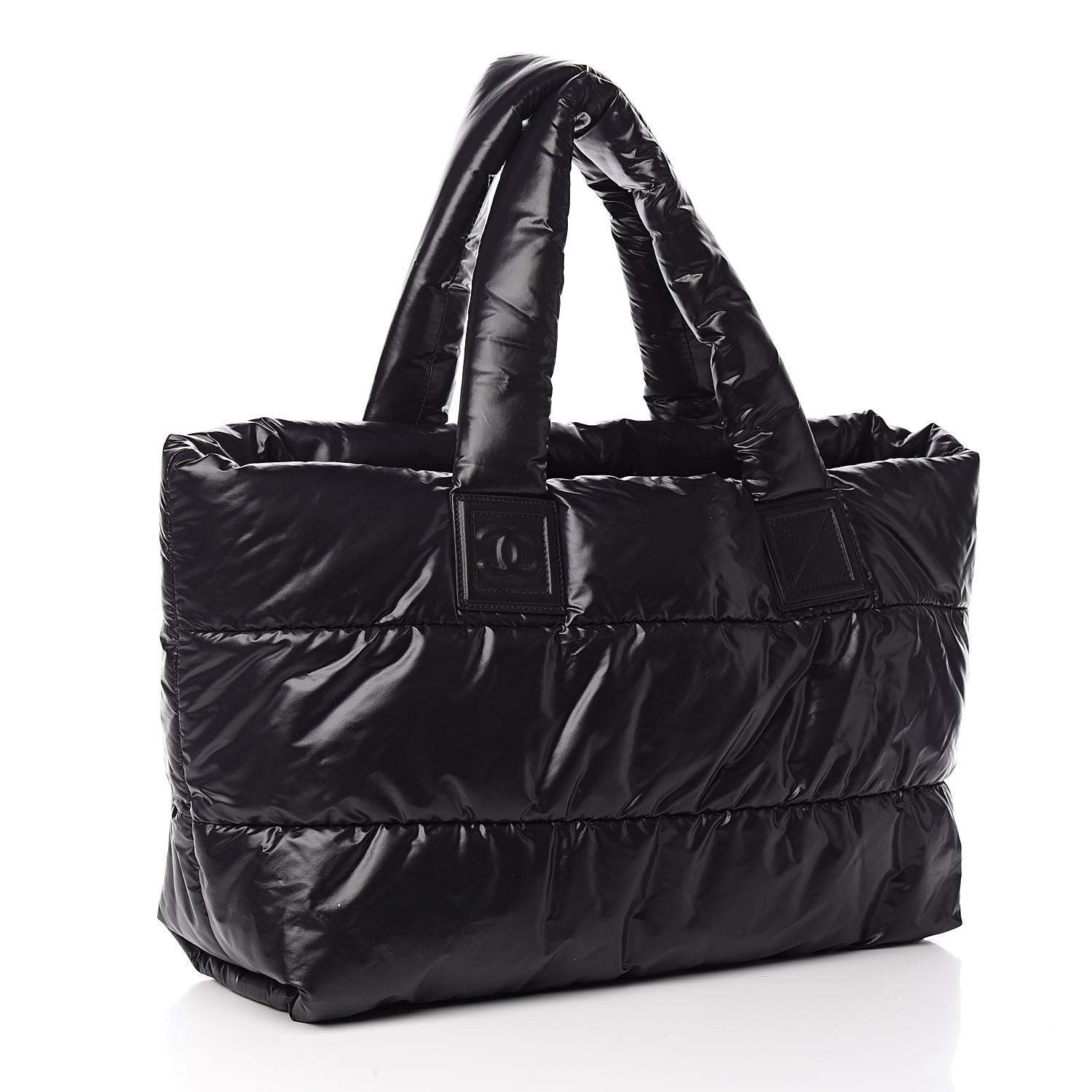 Chanel Nylon Quilted Medium Coco Cocoon Reversible Tote Black 3 of 11