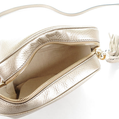 Gucci Metallic Pebbled Calfskin Small Soho Disco Bag Golden Beige 5 of 7