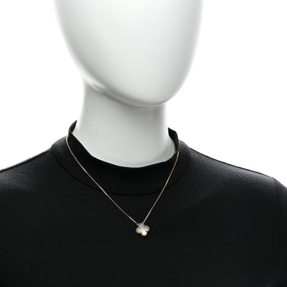 Van Cleef & Arpels 18K Rose Gold Gray Mother of Pearl Vintage Alhambra Pendant Necklace 2 of 6