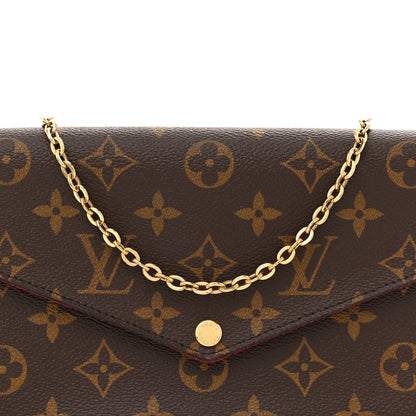 Louis Vuitton Monogram Pochette Felicie Chain Wallet Fuchsia 8 of 11