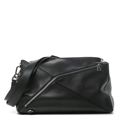 Loewe Calfskin Large Zipper Puzzle Bag Black 1 of 8