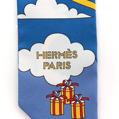 Hermes Silk Carres Volants Twilly Bleu Jaune Vif Multicolor 2 of 4