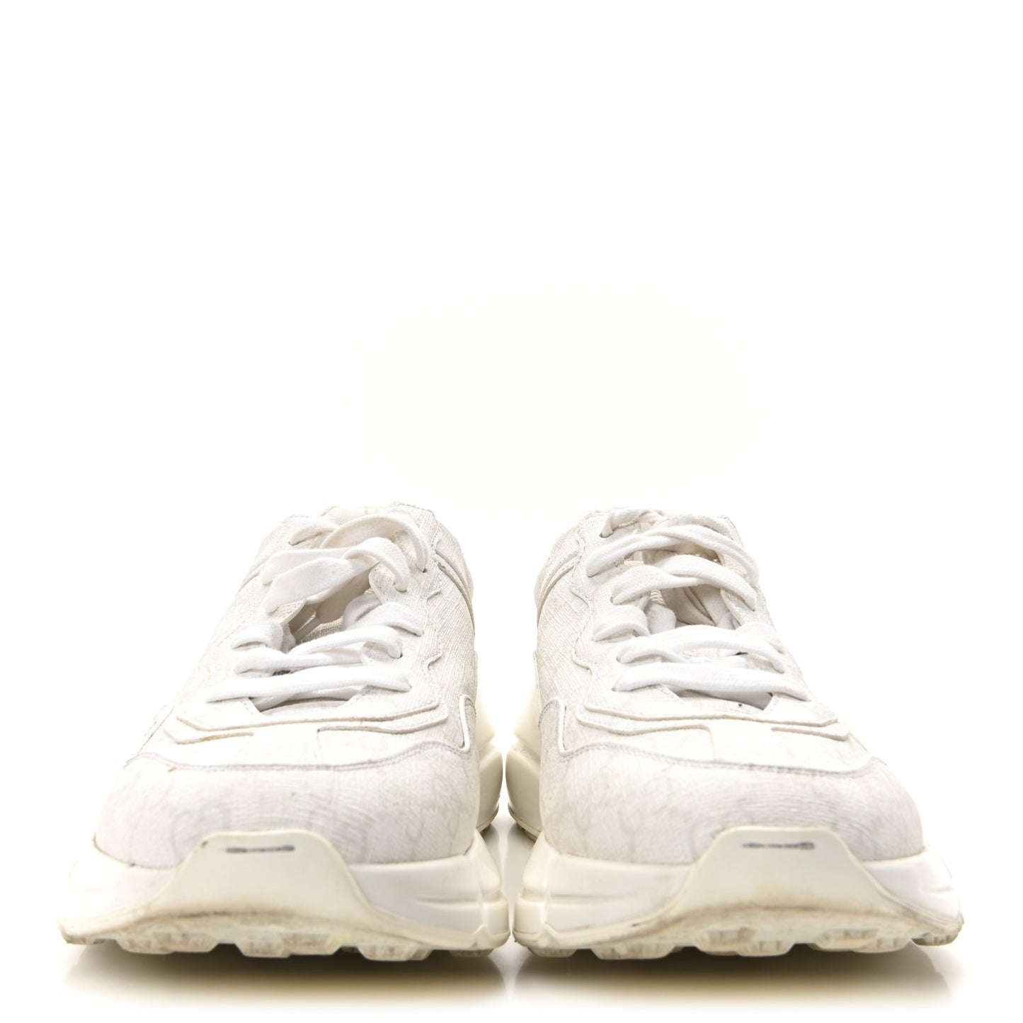 GG Supreme Monogram Womens Rhyton Sneakers 39.5 White
